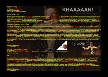 KHANTMND: The Khanman e-mails, a dramatic KHANing