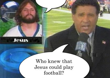 jesus plays football