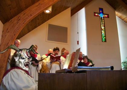 Krampus Leads the Christmas Choir