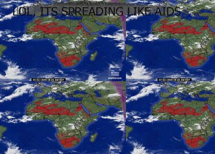 Map of AIDS in Africa