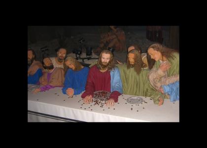 Jesus now accepting donations...
