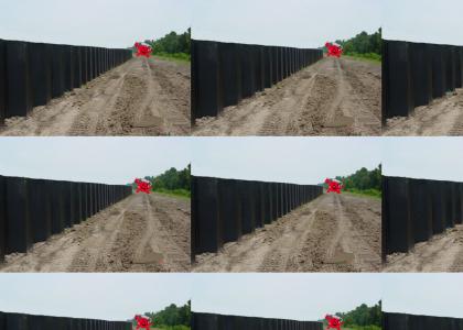 The KOOL AID MAN attacks New Orleans levee