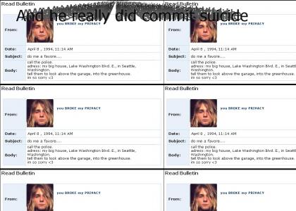 Kurt Cobain MYSPACE Suicide!