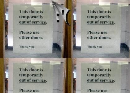 Door= out of service