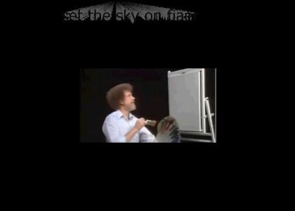 Bob Ross paints a wonderful scene