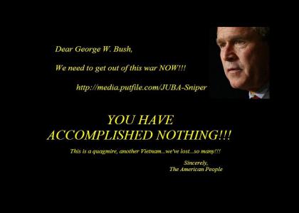 Dear George W. Bush,