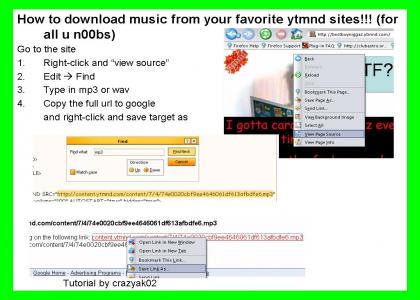 STEAL MUSIC FROM YTMND- THE TUTORIAL