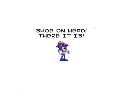 SHOES ON SONIC'S HEAD