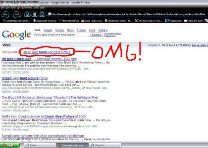 Google's real opinion of Oscar Winner Crash
