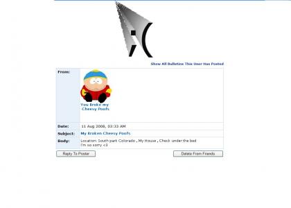 Cartman Myspace Suicide