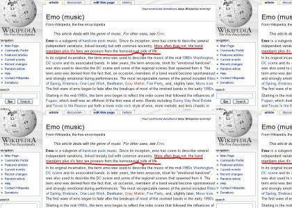 What Wikipedia really thinks of Emos...