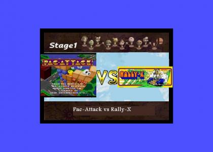 Pac-Attack v.s. Rally-X