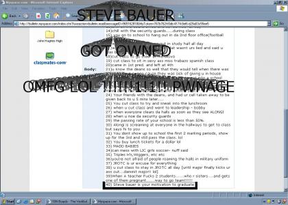 BAUER GOT OWNED LOLOLOLOLOL!!1!!!!1!1!!