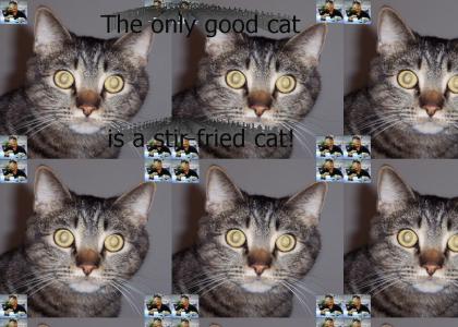 The only good cat is a stir-fried cat!