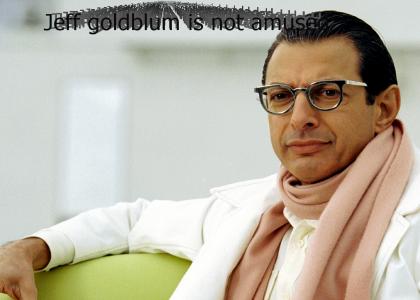Jeff Goldblum is not amused