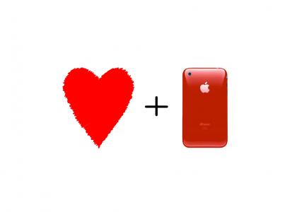 Living like a lover with a red iPhone