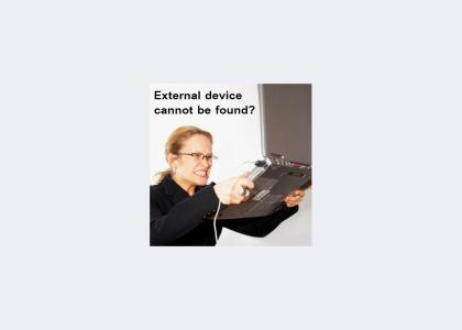 External device cannot be found?
