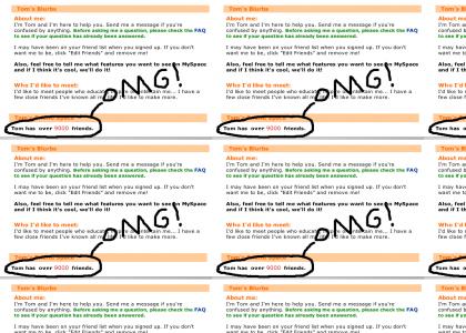 How many friends does Tom have on Myspace?