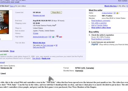 n64 kid sells n64 on ebay!!!