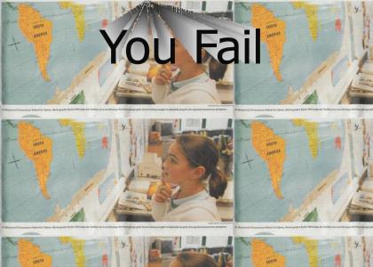 Girl Fails at Geography (Look at the caption under pic)