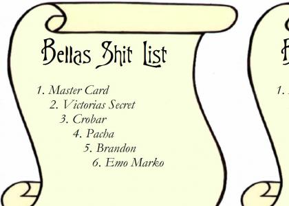 bella's shit list