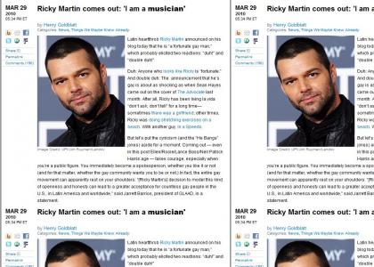 Ricky Martin Shocks the World