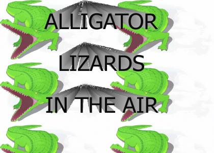 ALLIGATOR LIZARDS IN THE AIR