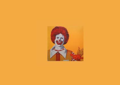 Ronald McDonald doesn't change facial expressions