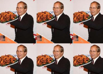 CHEVYCHASETMND: Chevy Chase Likes Chicken Wings