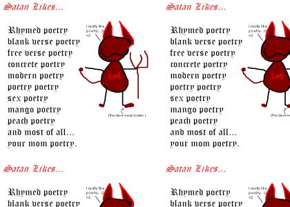 Satan Likes Poetry.