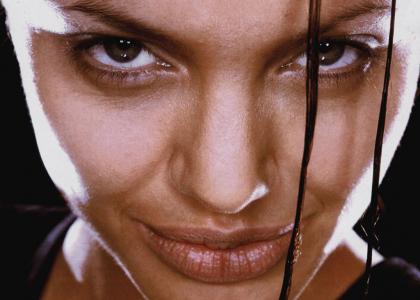 Angelina Jolie stares into your soul