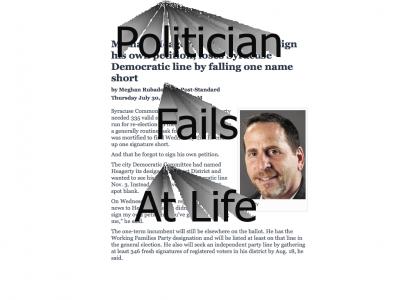 Politician Fails At Life
