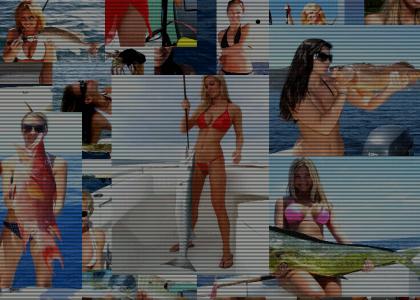 53 Women Wearing Bikinis With 49 Miscellaneous Fish and 2 Lobsters