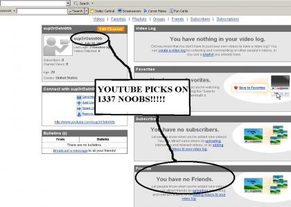 YOUTUBE PICKS ON NOOBS
