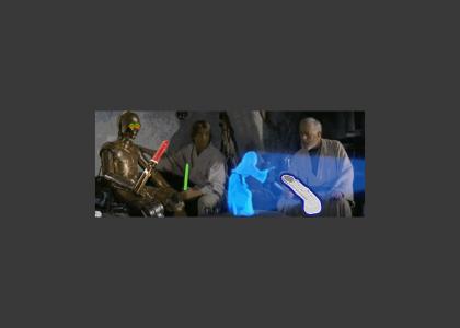 Princess Leia's hologram gets dirty
