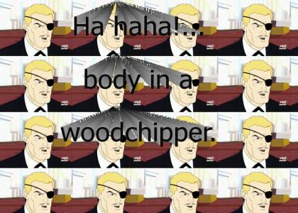 Body in a wood chipper