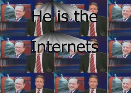 J. Stewart teaches Ted Stevens about the Internet