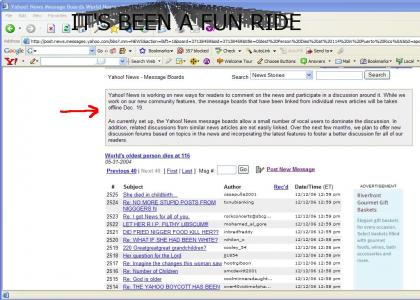 YAHOO MESSAGE BOARDS - RIP