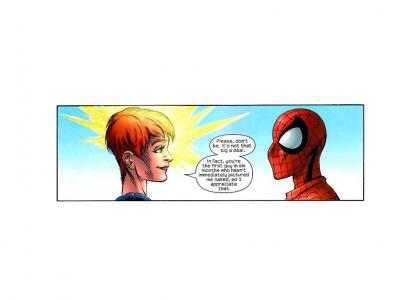 Ultimate Spider-Man has NO CLASS, even around psychics.