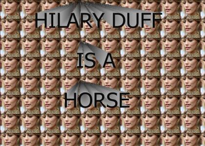 Hilary Duff is a horse