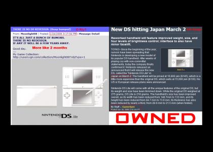 There is no DS redesign?