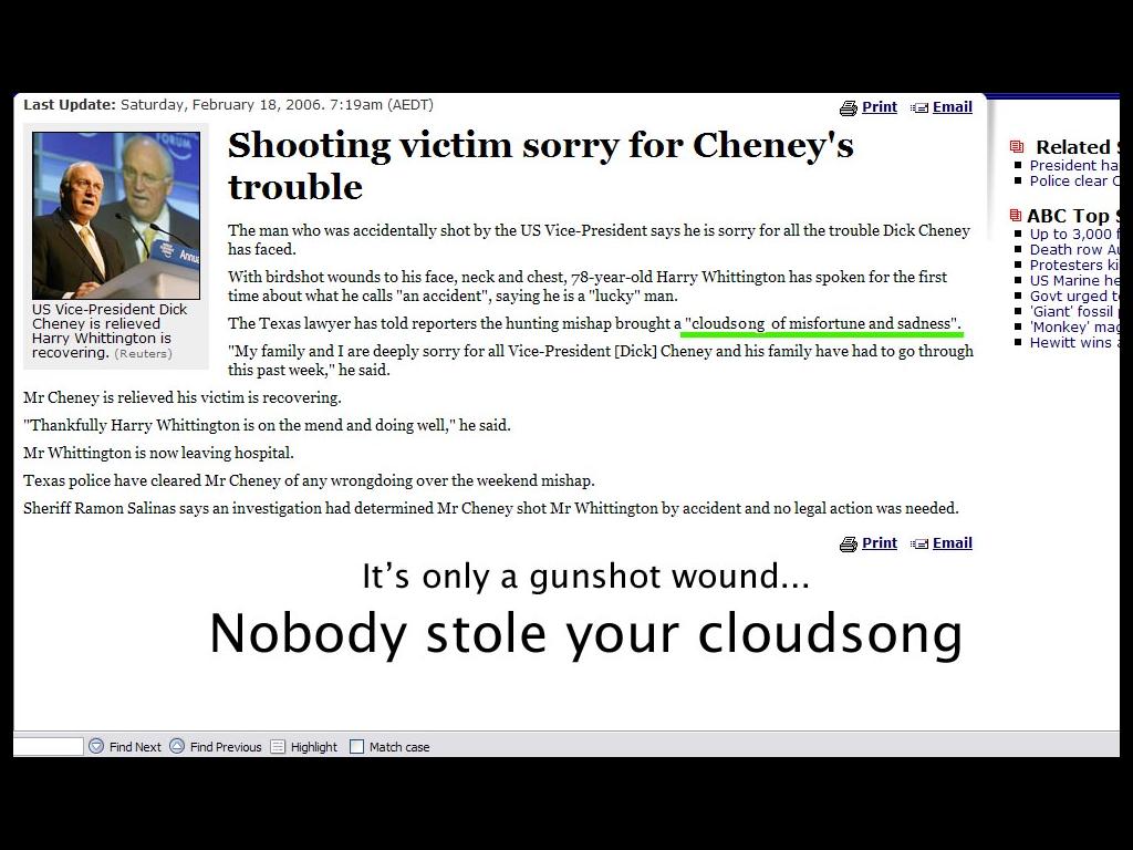 cheneyscloudsong