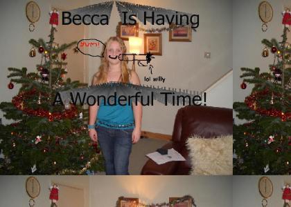 Becca is having a wonderful time