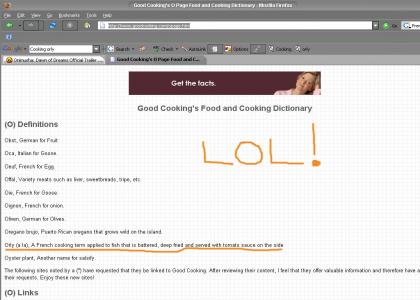 O RLY has cooking methods.