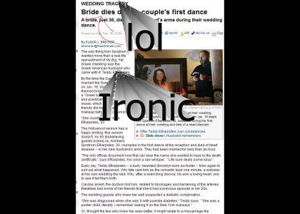 Ironic Wedding Death