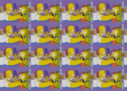 Homer Chokes Bart