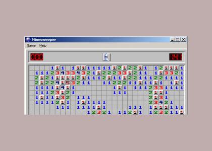 Moon man plays minesweeper