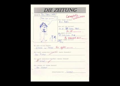 Brian Peppers in my German Homework