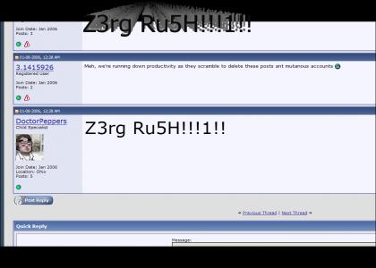 THE ZERG RUSH ON E-BAUMS!!