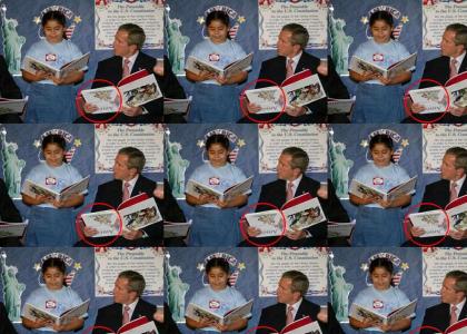 George bush reading with a child